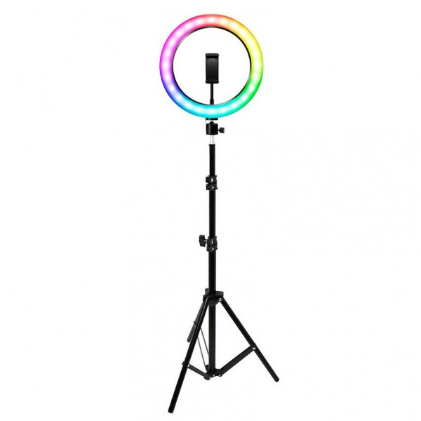 Кольцевая RGB лампа 26 см Zarrumi ColorRing L26 (в комплекте со стойкой) - фото 1 - id-p184429453
