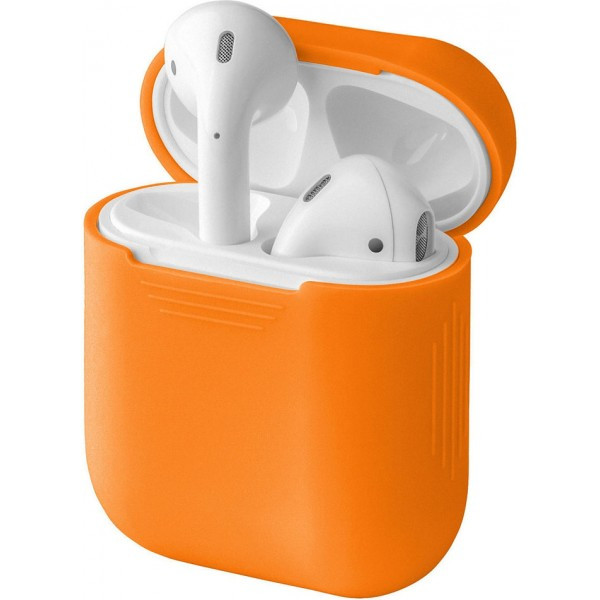 Силиконовый чехол Rumi для Apple AirPods, AirPods 2 Оранжевый - фото 1 - id-p184429513