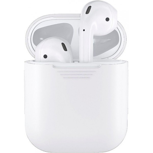 Силиконовый чехол Rumi для Apple AirPods, AirPods 2 Белый - фото 1 - id-p184429515