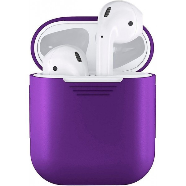 Силиконовый чехол Rumi для Apple AirPods, AirPods 2 Фиолетовый - фото 1 - id-p184429519