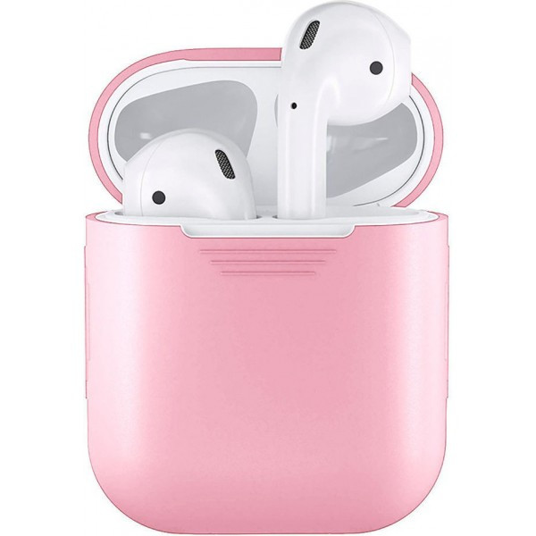 Силиконовый чехол Rumi для Apple AirPods, AirPods 2 Розовый - фото 1 - id-p184429522