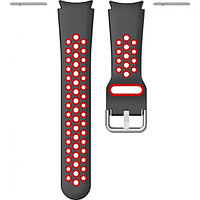 Силиконовый ремешок Rumi Sport N-style для Galaxy Watch 4, 5, 6 Черный/красный