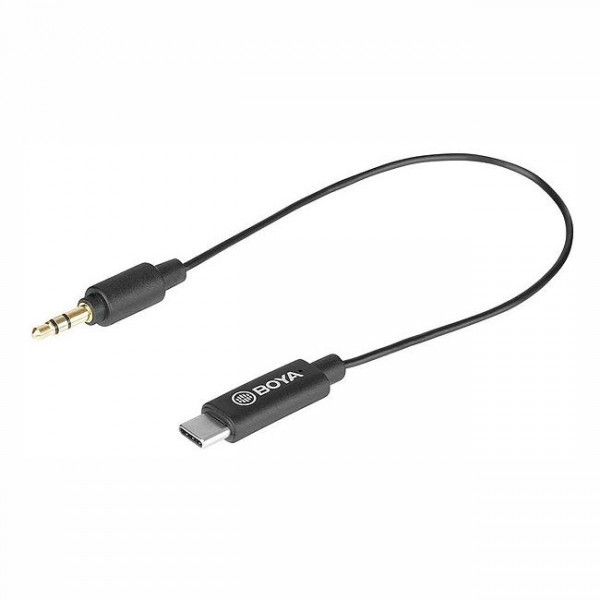 Переходник-адаптер Boya BY-K2 с 3.5 мм TRS (папа) на USB Type-C (папа) - фото 1 - id-p184429560
