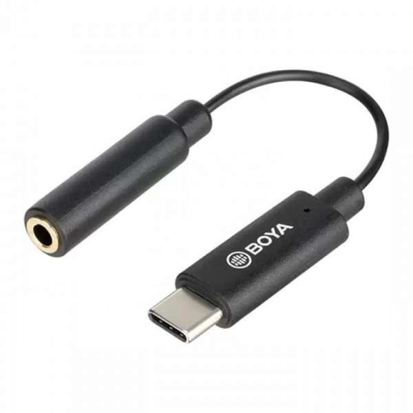Переходник-адаптер Boya BY-K4 с 3.5 мм TRS (мама) на USB Type-C (папа) - фото 1 - id-p184429562