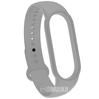 Силиконовый ремешок Rumi для Xiaomi Mi Smart Band 6, Mi Band 5 Серый