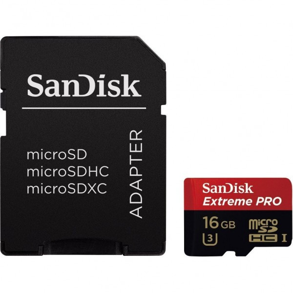 Карта памяти SanDisk Extreme Pro microSDHC 16Gb UHS-I U3 - фото 1 - id-p184428671