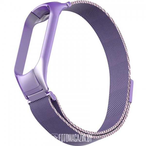 Браслет Rumi Milanese Loop для Xiaomi Mi Band 6, Mi Band 5 Фиалковый - фото 3 - id-p184429622