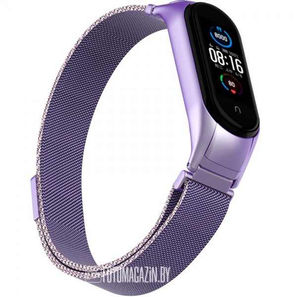 Браслет Rumi Milanese Loop для Xiaomi Mi Band 6, Mi Band 5 Фиалковый - фото 4 - id-p184429622