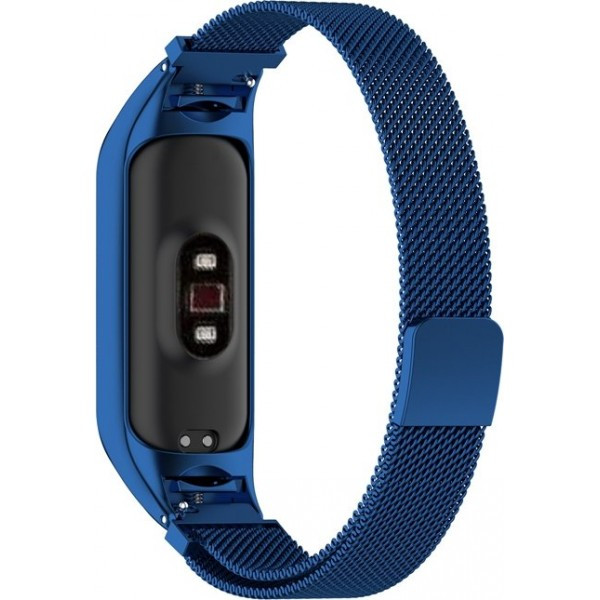 Браслет Rumi Milanese Loop для Xiaomi Mi Band 6, Mi Band 5 Синий - фото 2 - id-p184430552