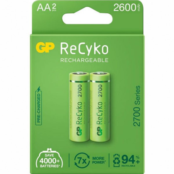 Аккумулятор GP ReCyko 2600mAh AA 2 шт - фото 1 - id-p184430713