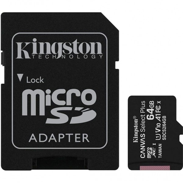 Карта памяти Kingston Canvas Select Plus microSDXC 64Gb UHS-I U1 100MB/s - фото 1 - id-p184429779