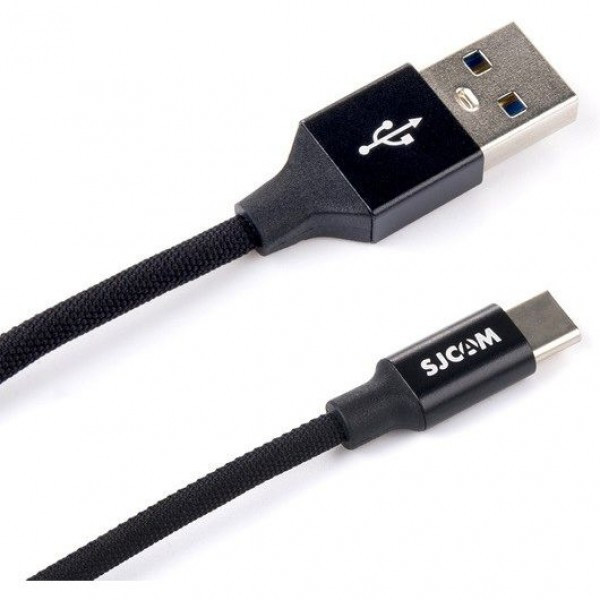 Кабель USB Type-C - USB Type-A SJCAM (USB 2.0, 1 м, нейлоновая оплетка) Черный - фото 1 - id-p184428913