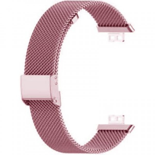 Металлический сетчатый браслет Rumi Mesh для Huawei Watch FIT, Watch FIT Elegant Розовый - фото 1 - id-p184430747