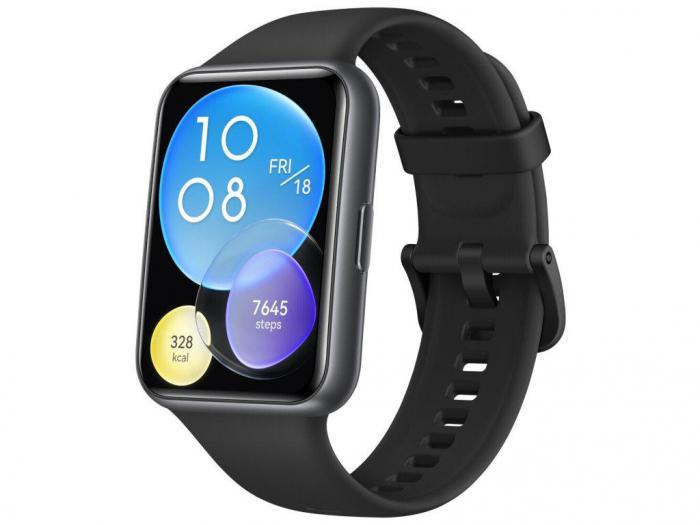 Умные часы Huawei Watch Fit 2 Yoda-B09S Midnight Black Silicone Strap 55028916 мужские электронные - фото 1 - id-p184200933