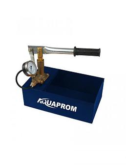 Ручной опрессовочный насос аппарат опрессовщик Aquaprom ptp50 гидравлический для опрессовки систем отопления