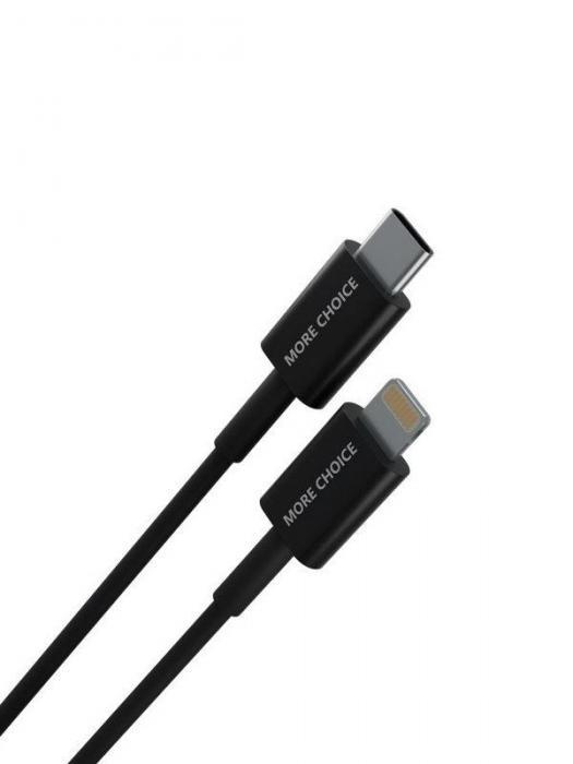 Аксессуар More Choice Smart K71Si USB Type-C - Lightning 1m Black 4627151194127