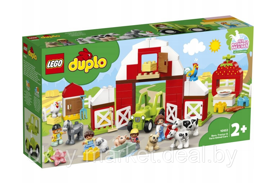 Конструктор Lego Duplo Town Фермерский трактор сарай и животные 10952 - фото 1 - id-p184435236
