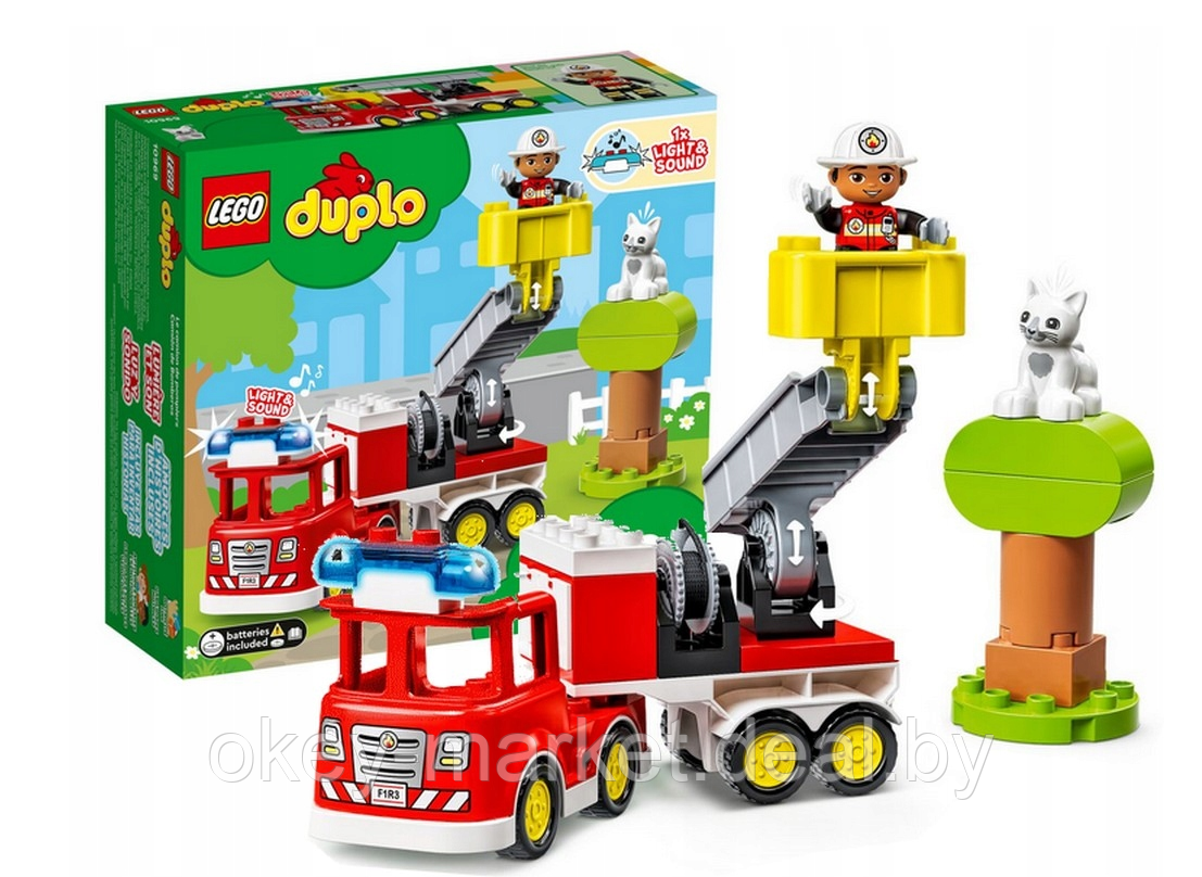 Конструктор Lego Duplo Пожарная машина 10969 (ID#184439309), цена: 160  руб., купить на Deal.by