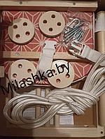 ГНОМ Качели деревянные детские подвесные LiLu Розовый (кирпичный) К-001-14, фото 2