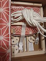 ГНОМ Качели деревянные детские подвесные LiLu Розовый (кирпичный) К-001-14, фото 3