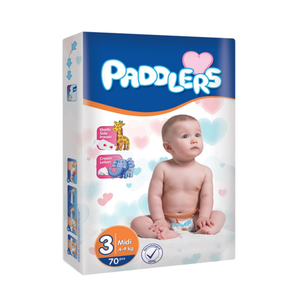 Подгузники Paddlers 3 (4-9кг) 70шт - фото 1 - id-p184445264