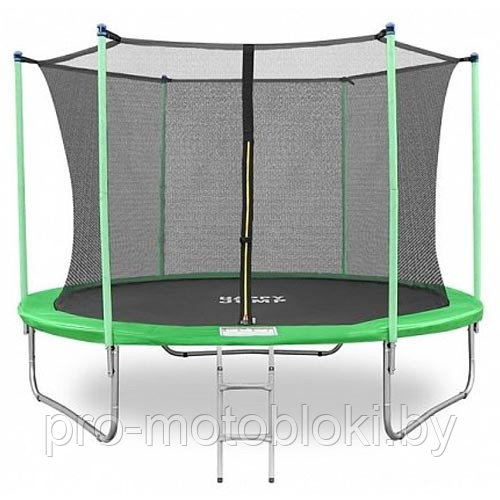 Батут Happy Jump 10ft-i PRO (312см) с внутренней сеткой и лестницей - фото 1 - id-p184449601