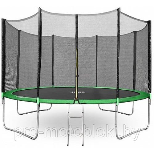 Батут Happy Jump 13ft PRO (404 см) с внешней сеткой и лестницей