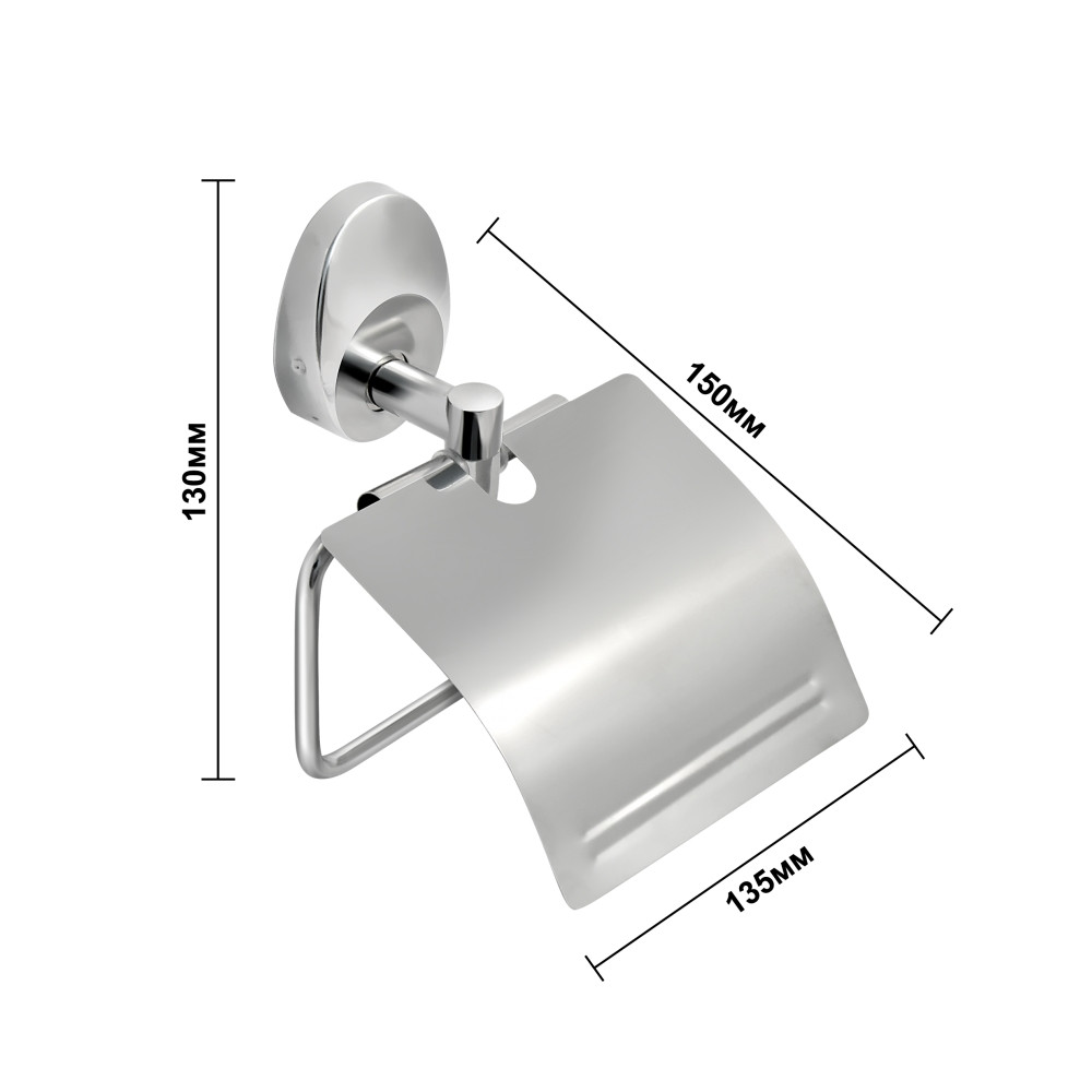 Держатель для туалетной бумаги Solinne Modern 16052, хром (с крышкой) - фото 8 - id-p89468474