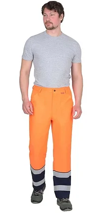 Брюки "Терминал-3-РОСС" оранжевые с темно-синим, фото 2