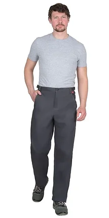 Брюки СИРИУС-ФАВОРИТ-РОСС темно-серые с контрастной отстрочкой, фото 2