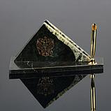 Набор настольный "Треугольник", с гербом, змеевик, фото 2