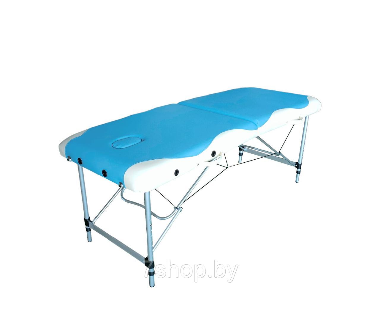 Массажный стол DFC NIRVANA Elegant DELUXE, голубой с бежевым - фото 2 - id-p184463937