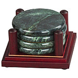 Набор настольный BESTAR Zeus мрамор, 8 предметов, двойной лоток, зеленый, красное дерево, фото 6