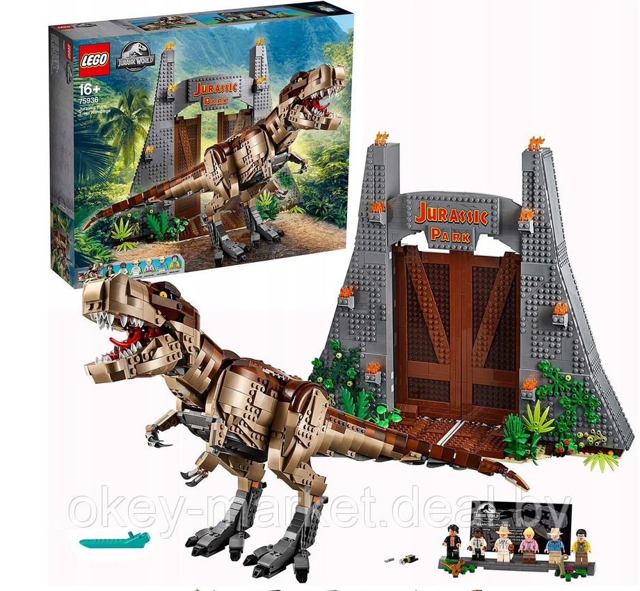 Конструктор Lego Парк Юрского периода: ярость Ти-Рекса 75936 - фото 7 - id-p184468987