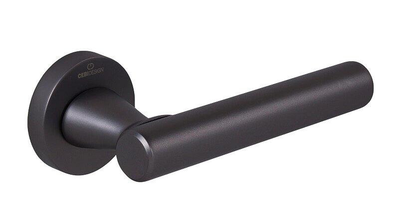 Ручки дверные CEBI NORA SMOOTH (гладкая) цвет MP27 черный матовый никель - фото 1 - id-p184471578