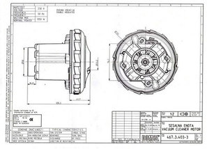 Двигатель VAC060UN для моющих пылесосов Thomas, Zelmer, Karcher, Samsung 1350-1600w, фото 3