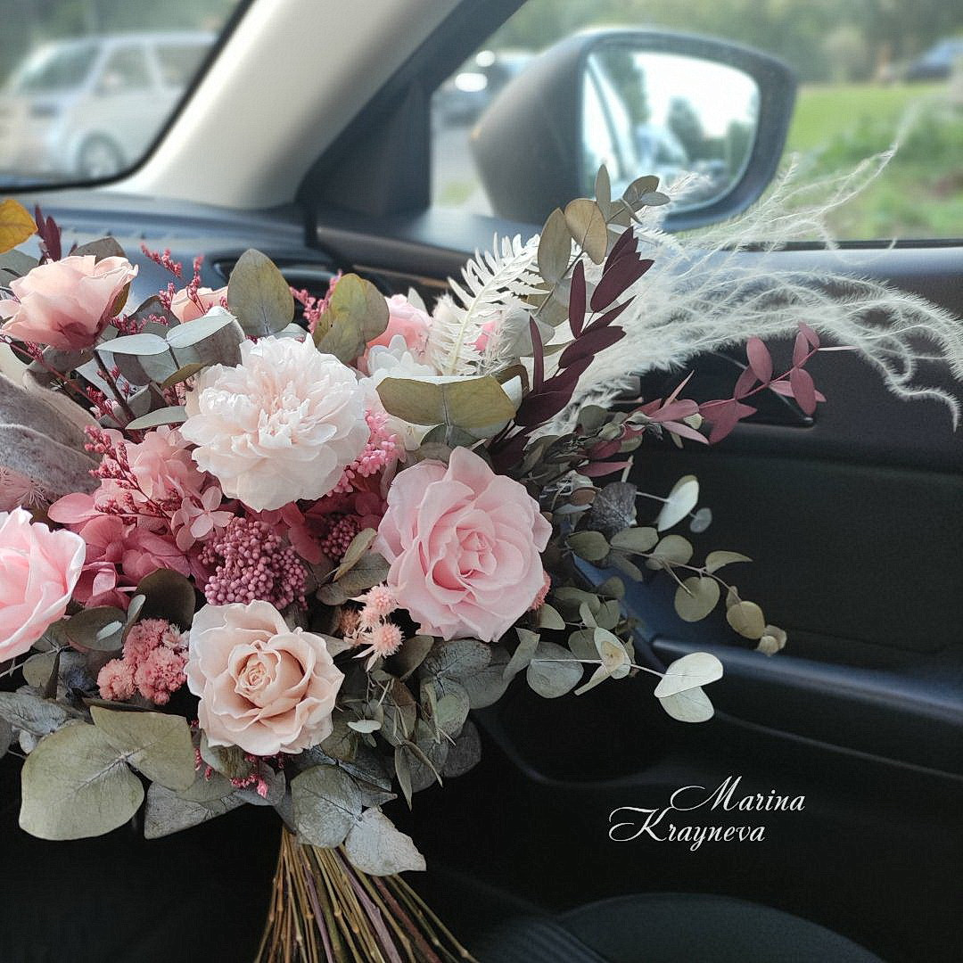 Свадебный букет из стабилизированных цветов " Елена " - фото 3 - id-p184472496