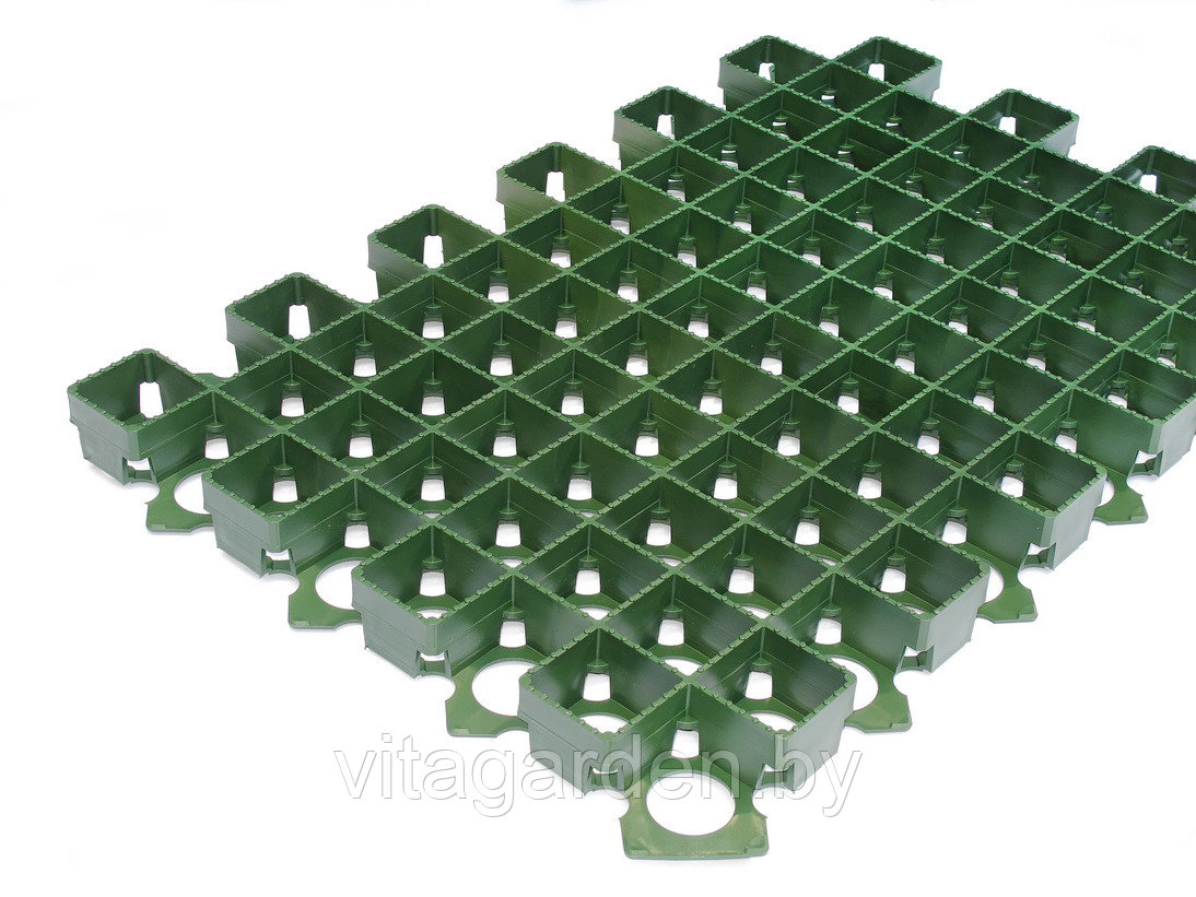 Газонная решетка пластиковая зеленая 580*494*30 мм - фото 3 - id-p77680249