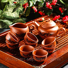 Набор для чайной церемонии «Дракон», 10 предметов: чайник 14×9,5×8,5 см, 8 чашек 5×3 см, чахай 150 мл