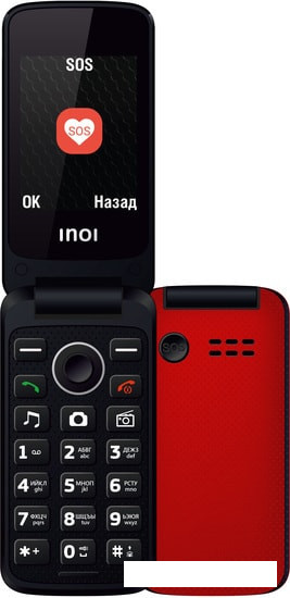 Мобильный телефон Inoi 247B (красный) - фото 1 - id-p184472724