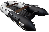 Надувная лодка Ривьера 3600 НДНД Компакт серый-черный