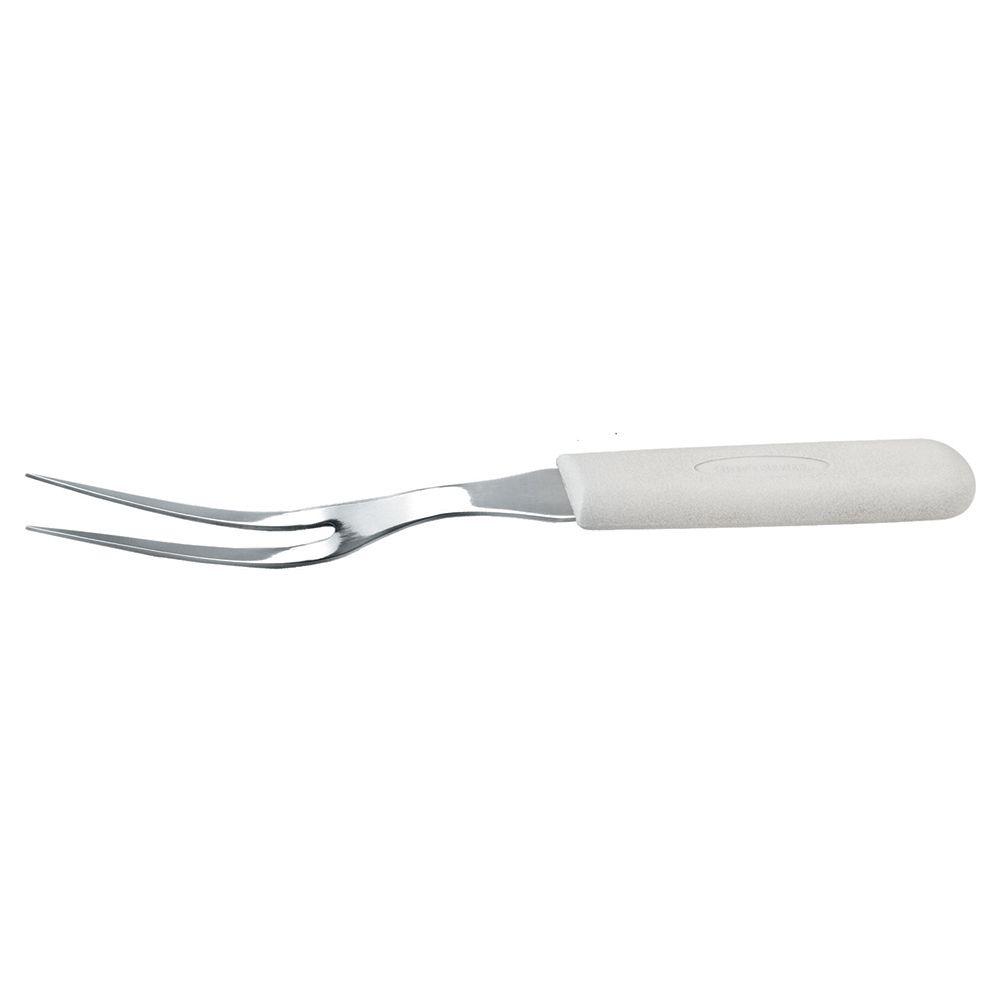 Вилка поварская металлическая PRO-Line 20 см белая пластиковая ручка P.L. Proff Chef Line (GS-10544-200CAK) - фото 1 - id-p184476266