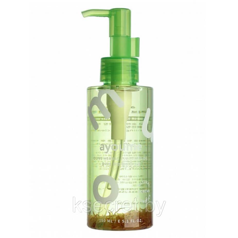 Гидрофильное масло с лепестками календулы Ayoume Olive Herbal Cleansing Oil, 150 мл - фото 1 - id-p184477952