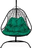 Кресло подвесное BiGarden Primavera Black (зеленая подушка), фото 2