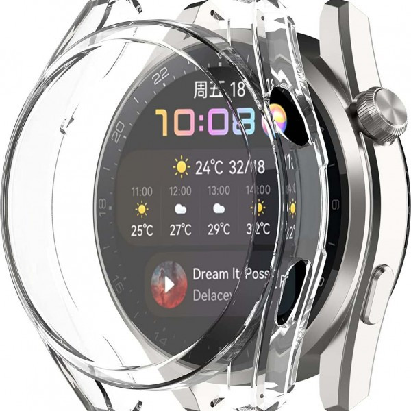Силиконовый чехол Rumi для Huawei Watch 3 Pro прозрачный - фото 1 - id-p184482905