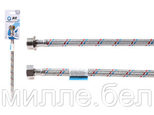 Подводка гибкая, SUS, гайка 1/2" - штуцер 1/2" 40см AV Engineering (16 Bar, 100°С)