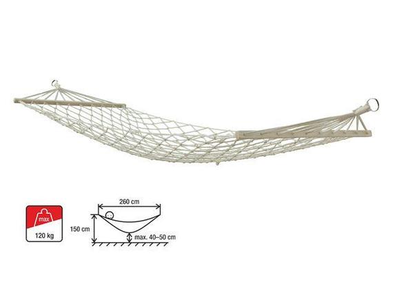 Гамак подвесной с брусками, 200х80 см, веревочный, Garden (Гарден), ARIZONE, фото 2