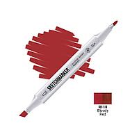 Маркер перманентный двусторонний "Sketchmarker", R110 красный кровавый