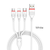 USB кабель Cable 3-in-1 Borofone BX17 Enjoy Lightning / Micro-USB / USB-C