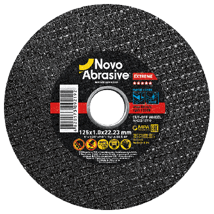 NOVOABRASIVE Extreme Круг отрезной по металлу 41 14А 125 1,0 22,23, NAECD12510, (Украина), 4820173092192, фото 2